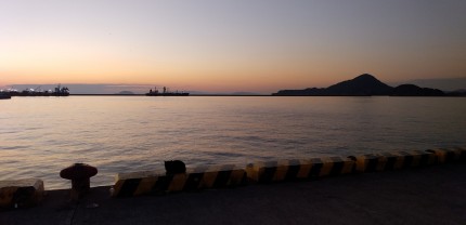 wharf of sunset